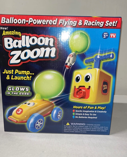 Balloon Zoom Balloon-Powered Flying & Racing Set Glow-in-the-Dark As-Seen-On-TV