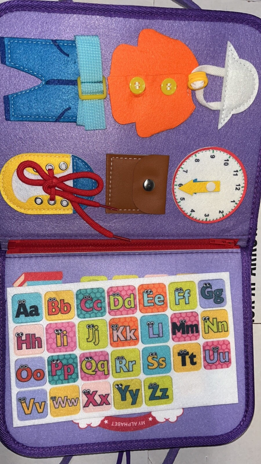 Toddler Busy Board - Montessori Toys for 1-3 Year Old Boy Birthday Gift, Blue