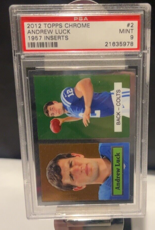 2012 Topps Chrome Andrew Luck RC #2 1957 Inserts PSA 9! FREE SHIPPING