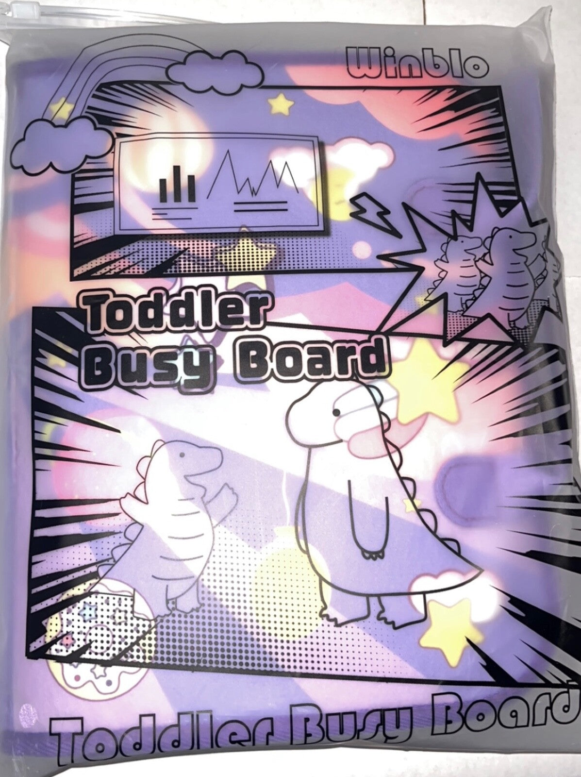 Toddler Busy Board - Montessori Toys for 1-3 Year Old Boy Birthday Gift, Blue