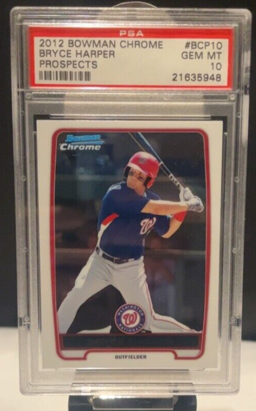 2012 Bowman Chrome Bryce Harper RC #BCP10 PSA 10! FREE SHIPPING!