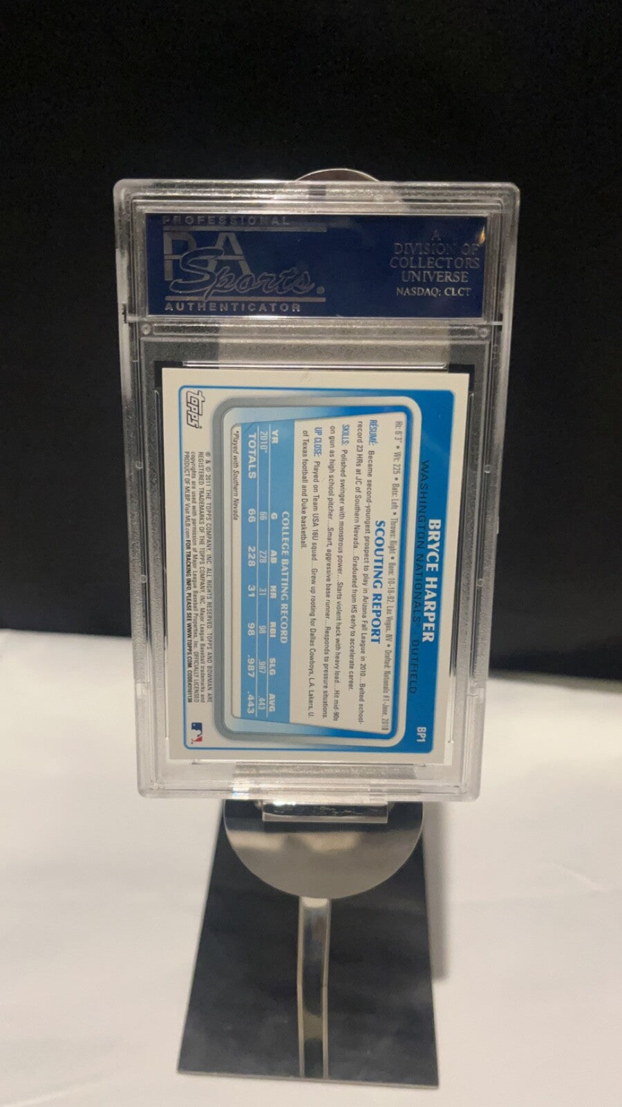 2011 Bowman Prospects - Bryce Harper PSA 9