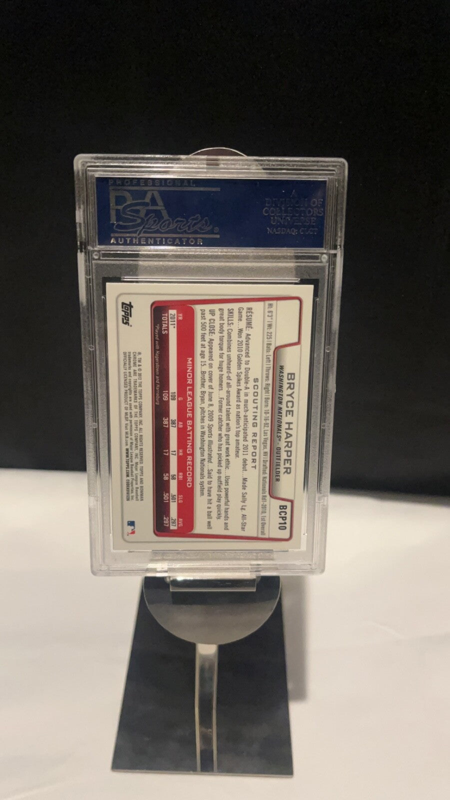 2012 Bowman Bryce Harper - PSA 10 - FREE SHIPPING!