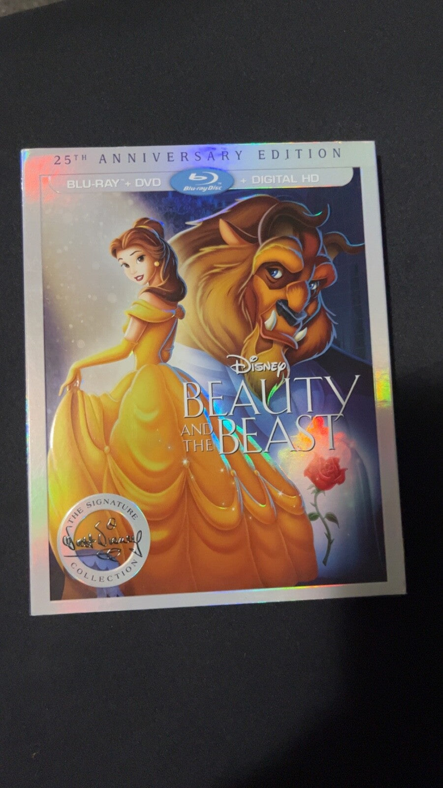 Beauty and the Beast: 25th Anniversary Edition Bluray + Dvd W~Slip Cover •NEW•
