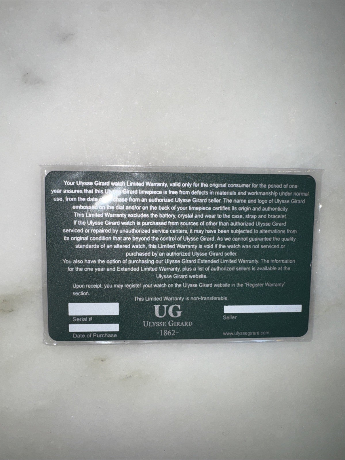 Ulysse Girrard Watch - 1862 Men’s - NIB! 