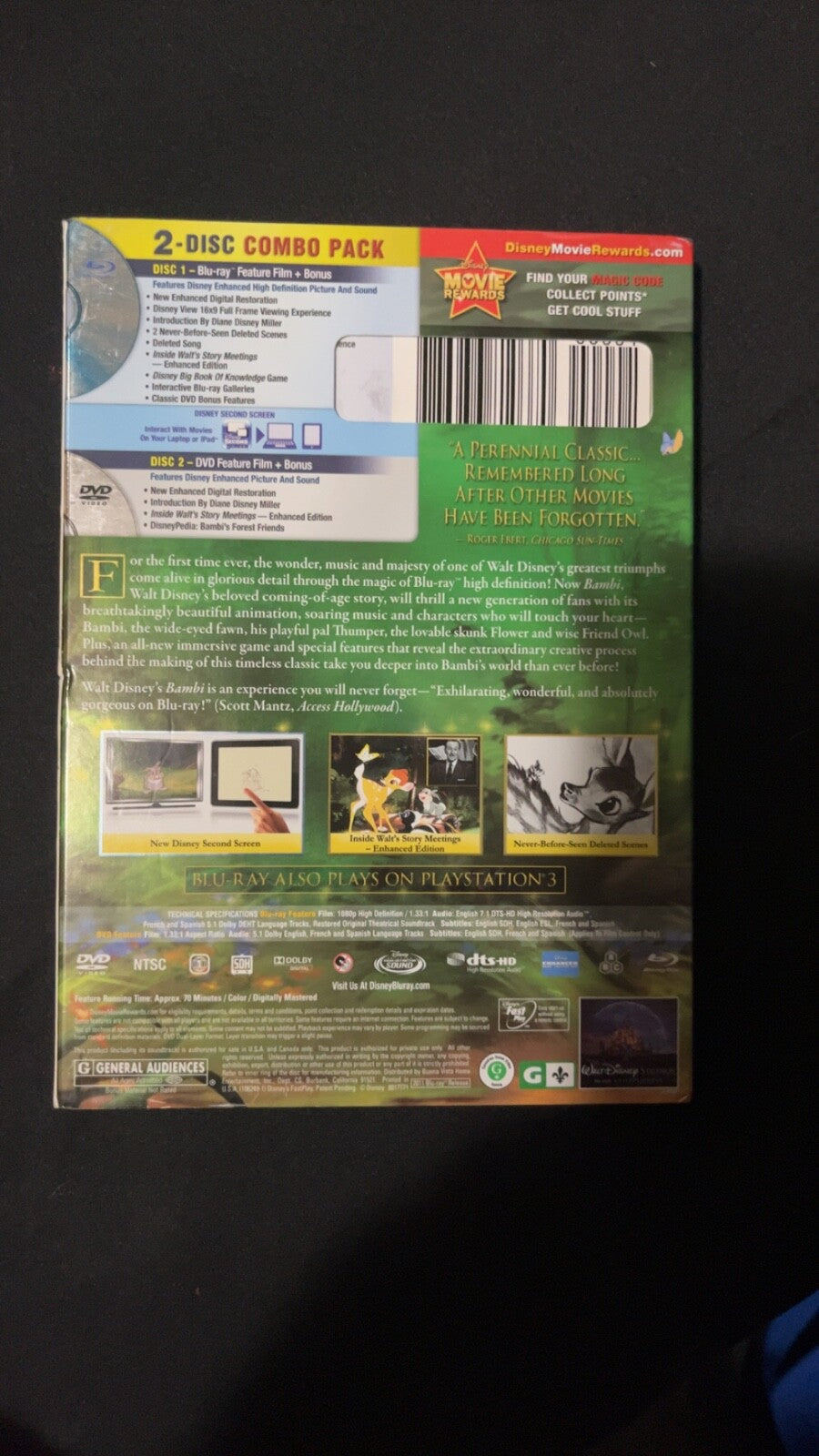 Bambi (BLU RAY/DVD, Diamond Edition, BRAND NEW)