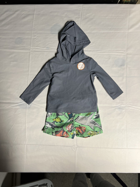 Carter's 2 Piece Shark Swimsuit Size 2T - BRAND NEW WITH TAGS!!!