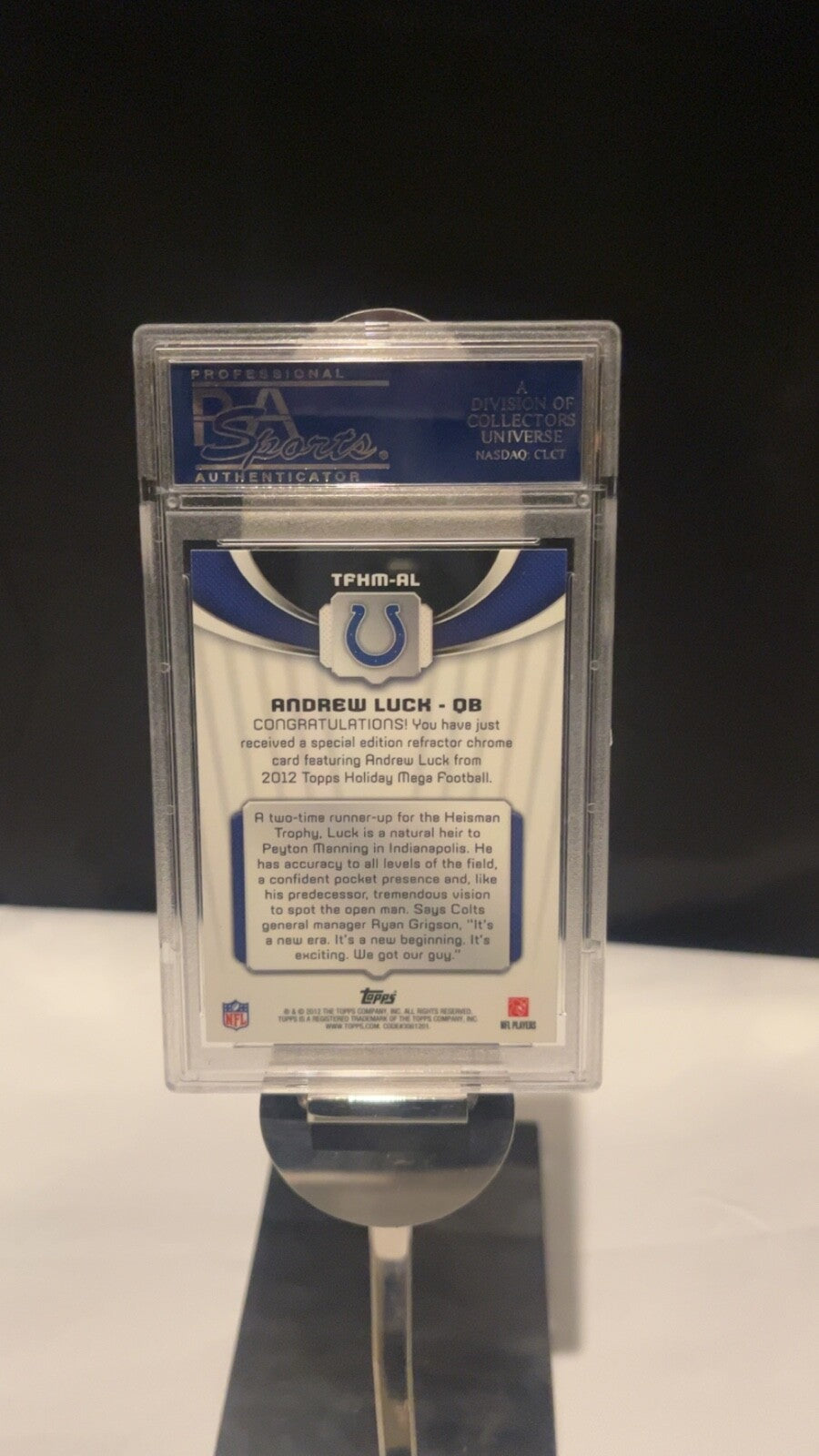 2012 Topps Andrew Luck RC Rookie PSA 10 RARE Refractor  COLTS