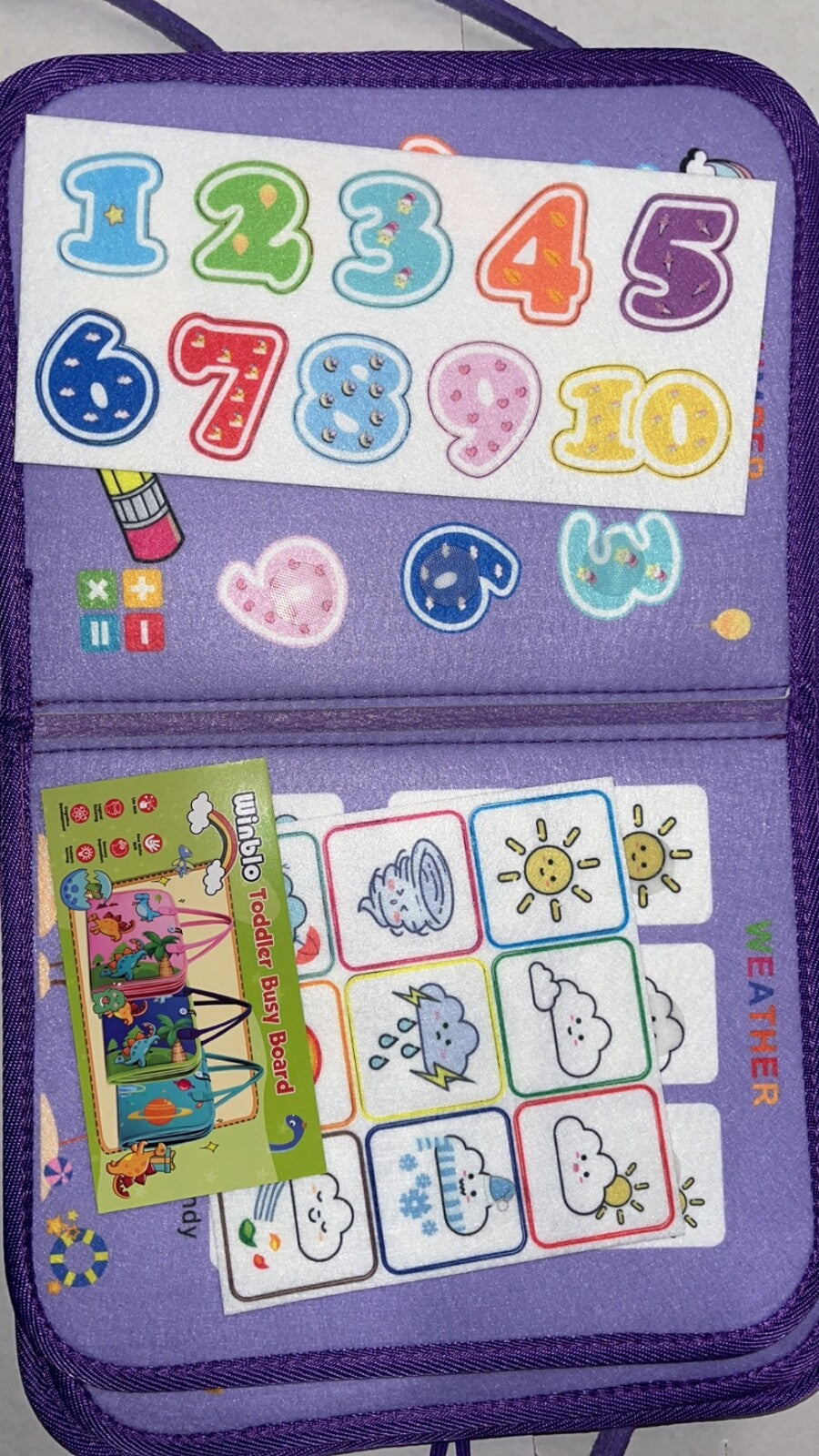 Toddler Busy Board - Montessori Toys for 1-3 Year Old Boy Birthday Gift, Blue