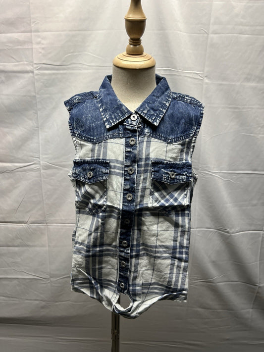 Bienzoe Denim/Plaide Sleeveless Youth 8