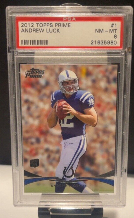 2012 Topps Prime Andrew Luck RC #1 PSA 8! FREE SHIPPING!