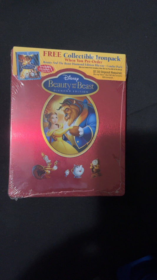 Disney Beauty And The Beast Collector's Diamond Edition DVD, Blu-Ray & Book NEW
