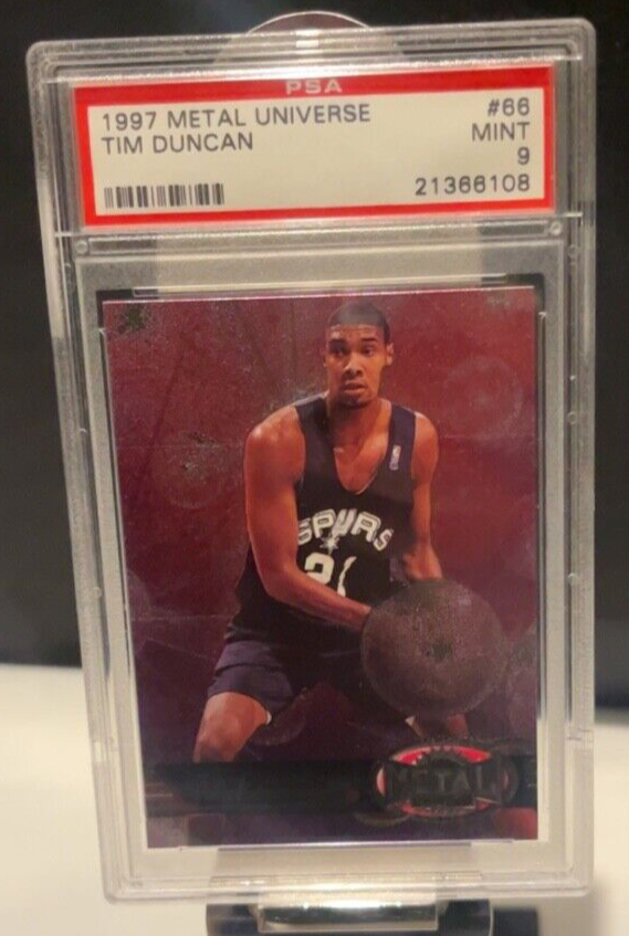 1997 Metal Universe Tim Duncan RC #65 PSA 9! FREE SHIPPING! HOF