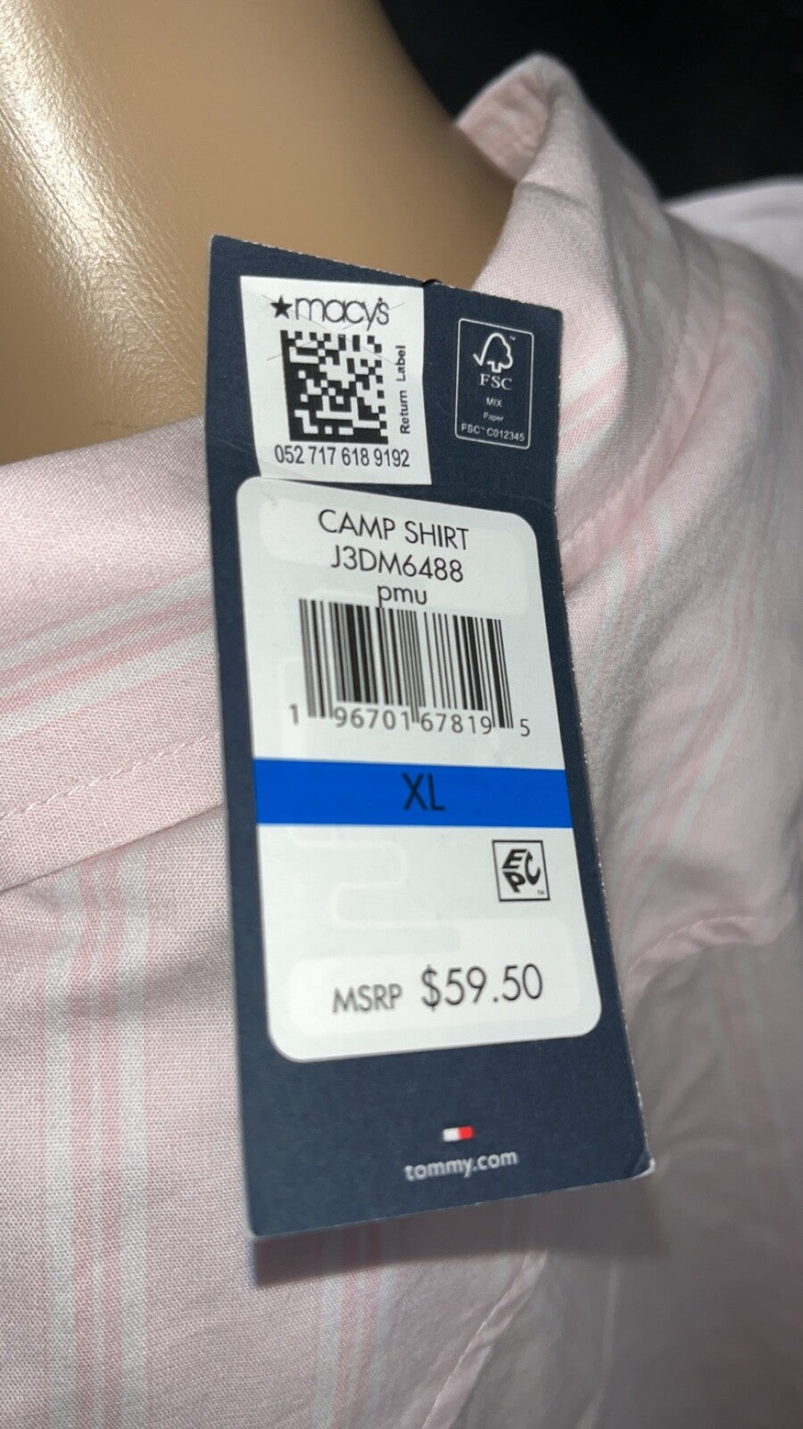 Tommy Hilfiger Womens Size XL Shirt