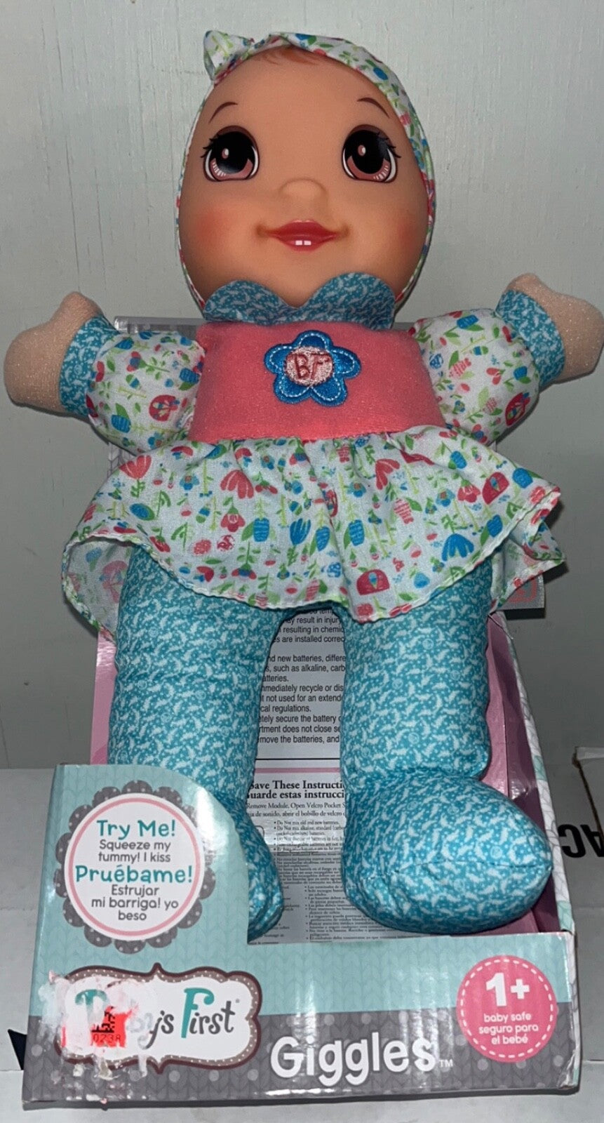 Baby's First Giggles Doll with Print Top & Infectious Giggle Sound Module