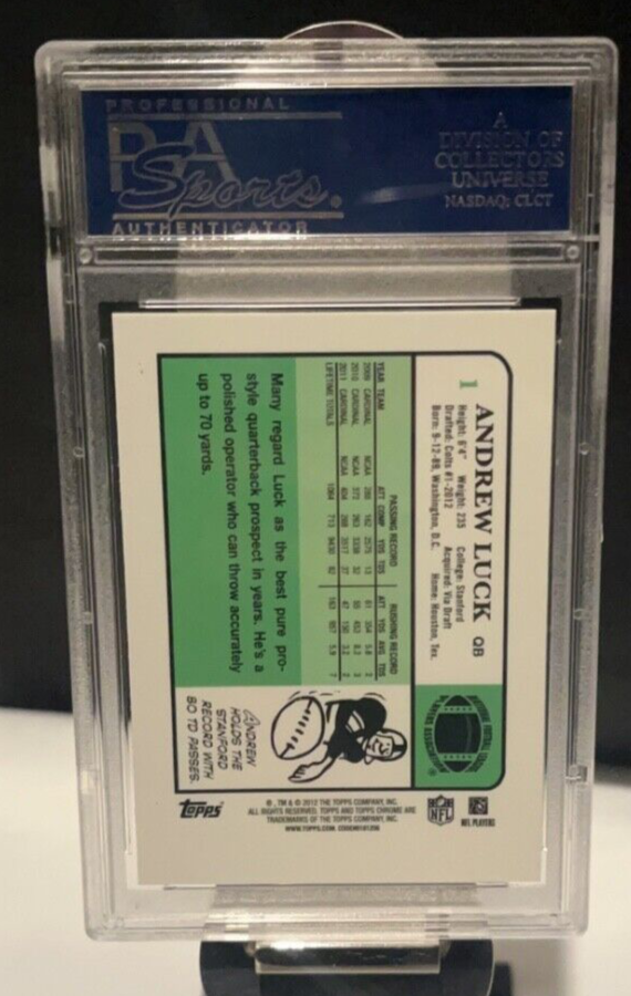 2012 Topps Chrome Andrew Luck RC 1984 Inserts #1 PSA 9! FREE SHIPPING!