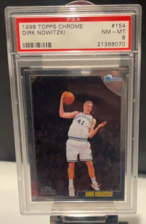 1998 Topps Chrome Dirk Nowitzki RC #154 PSA 8! FREE SHIPPING!