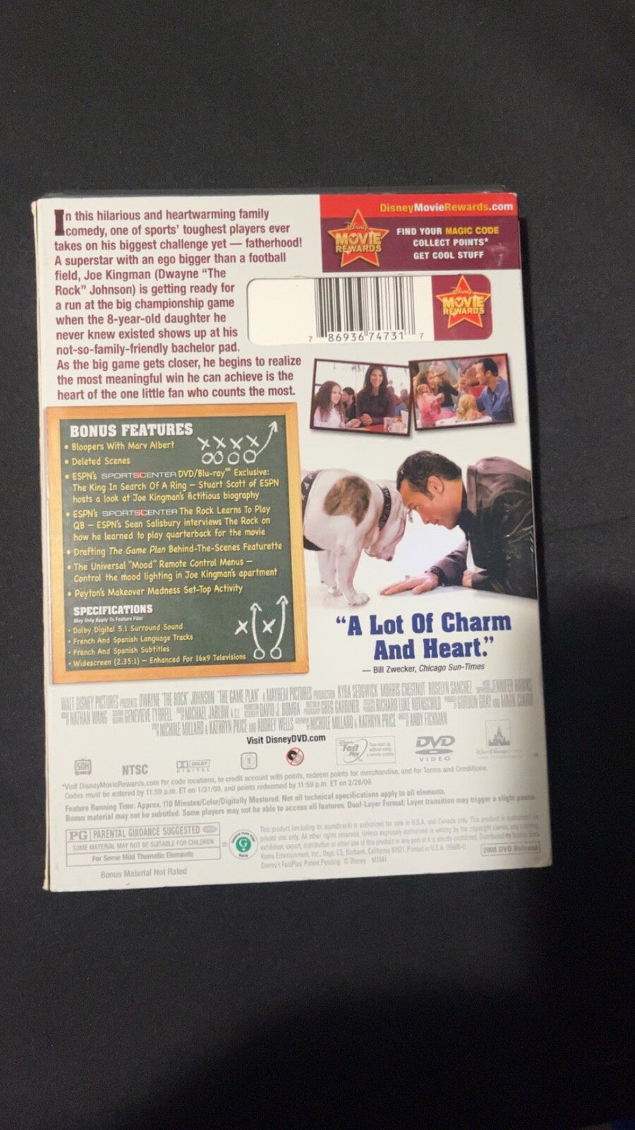 The Game Plan (DVD, 2008, Widescreen) NEW