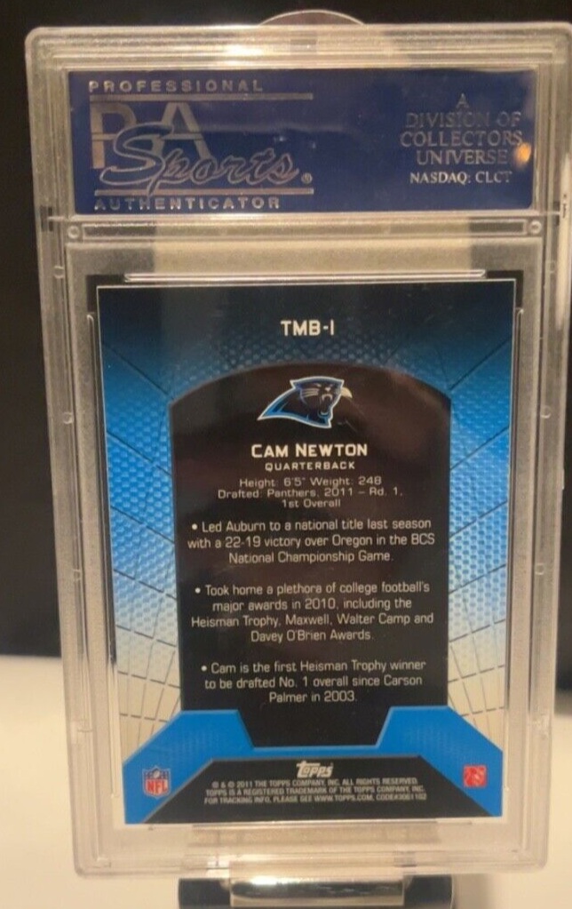 2011 Topps Cam Newton Rookie Refractors #TMB-1 RC PSA 10! FREE SHIPPING!