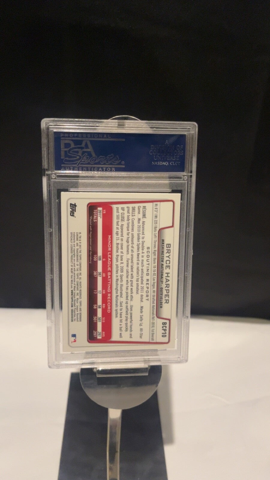 2012 Bowman Bryce Harper Prospects - PSA 10 - FREE SHIPPING!