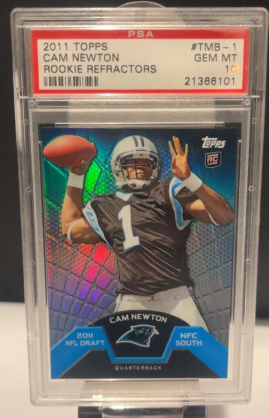 2011 Topps Cam Newton Rookie Refractors #TMB-1 RC PSA 10! FREE SHIPPING!
