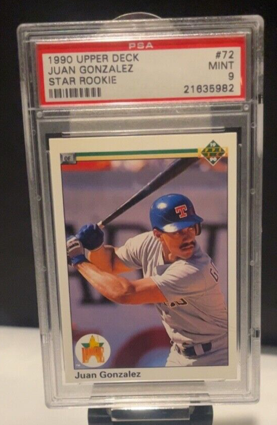 1990 UPPER DECK Juan Gonzalez RC #72 PSA 9! FREE SHIPPING!