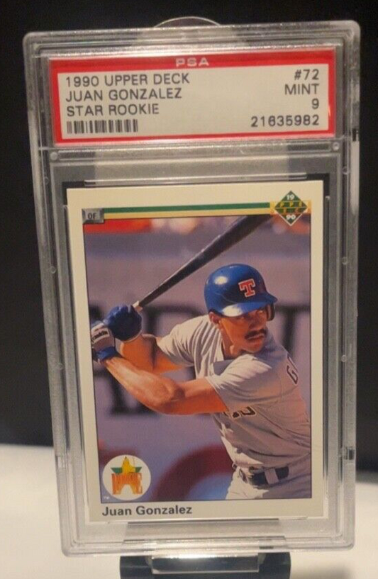 1990 UPPER DECK Juan Gonzalez RC #72 PSA 9! FREE SHIPPING!