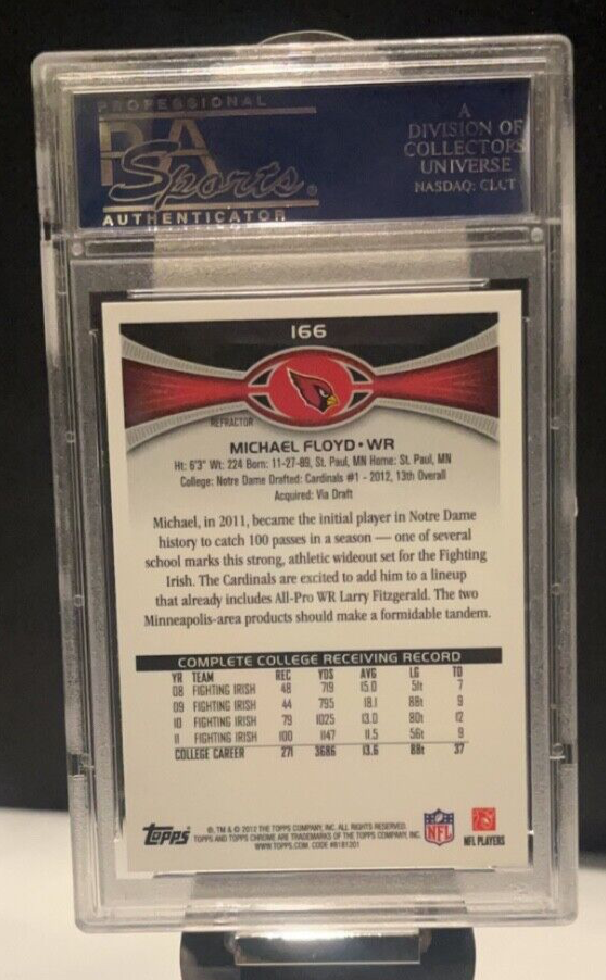 2012 Topps Chrome Michael Floyd RC Prism Refractor PSA 10! FREE SHIPPING!