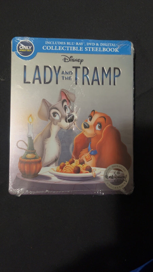DISNEY LADY AND THE TRAMP BLU-RAY + DVD + DIGITAL HD - NEW SEALED