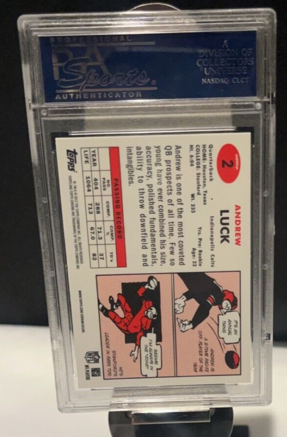 2012 Topps Chrome Andrew Luck RC #2 1957 Inserts PSA 9! FREE SHIPPING