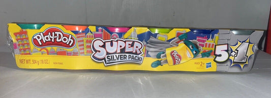 Play-Doh Super Silver Pack 5 Plus 1 - NIB!!!