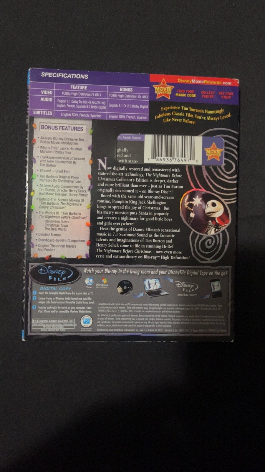 Walt Disney Tim Burtons The Night Before Christmas DVD Collector's Edition