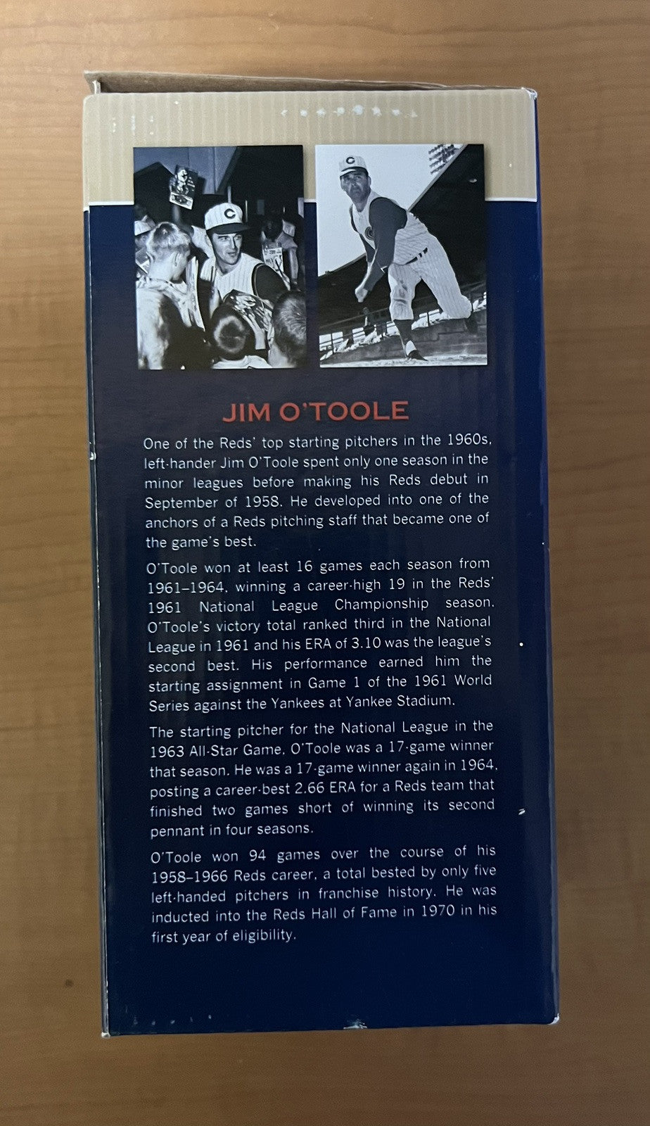 Reds JIM O'TOOLE 2014 SGA Commemorative Bobblehead