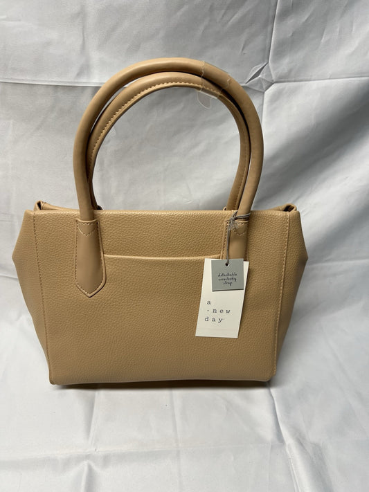 A New Day Beige Purse W/cross Body Strap - NEW!!